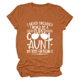 Detail of soft heather fabric on crew neck t-shirt with vintage white slogan print - Burnt Orange (White Font)