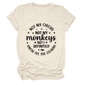 Dettaglio della stampa dello slogan 'NOT MY CIRCUS' su una maglietta in cotone beige - S / Sabbia (Font Nero)