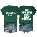 Flat lay of green letter print T-shirt and distressed denim shorts, front and back view - Vintage Green