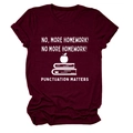 Detail of burgundy cotton t-shirt with white educational slogan print on flat background - Wine Red (White Letters)