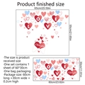 Romantic Valentine's LOVE heart window stickers set with application size guide - DJ044-YW (30*60cm)