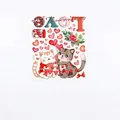 Adesivo per WC con gatti e cuori in stile cartone animato con dimensioni 30x35cm - Stile Cuori Gatto Cartone Animato (MS3131-YL)