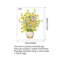 Daisy flower vase wall sticker for bathroom decor, minimalist 30x25cm floral decal - Yellow Daisy Vase (MS6337-ZY) / 25x30cm (1 Piece)