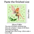 Luminous fairy on moon wall sticker set with butterflies measuring 20x20cm size - Ycg3023-yl(20*20cm)