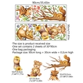 Stickers muraux animaux de la forêt et ours pour chambre d'enfant, lot de deux 30x90cm - 30*90cm*2pcs