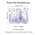 Purple wisteria flower wall sticker set with dragonfly for bathroom decor 35x30cm - Purple Wisteria Style (MS7049-KC) / 1 Piece/Pack (30x35cm)