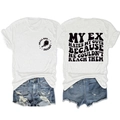 Flat lay of casual white slogan T-shirt and distressed denim shorts with frayed edges - S / White