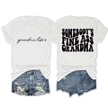 Flat lay of white cotton T-shirt with vintage black text and distressed denim shorts set - White (Black Font)