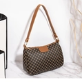 Borsa a tracolla vintage marrone con motivo stampato e tracolla regolabile trendy - Marrone
