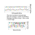 Detailed dimensions of the colorful light bulb wall sticker set for holiday home decoration - BM6048-ZY (30x90cm)