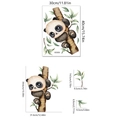 Cute panda climbing bamboo tree static glass wall sticker for home decoration - Panda Climbing Tree Style (DJ4047-ZC)
