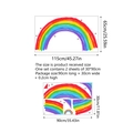 Colorful cartoon rainbow wall sticker set for kids room decoration 115x65cm - Rainbow Hand-drawn Style (BM6046-ZY) / 2 Sheets Set (30x90cm)