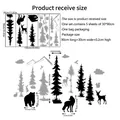 Wandtattoo Waldtiere mit Bär Fuchs und Bäumen Silhouetten für Kinderzimmer Dekoration - Waldtier Set (MS8577-NH)