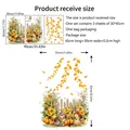 Autumn window decals featuring cartoon cats, pumpkins and maple leaves set of 3 sheets - 30x45cm x 3 Sheets