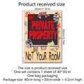 Graffiti Wandaufkleber 30x40cm mit Private Property und Not Your Room Text für Zimmer - BM052-YW (30*40cm)