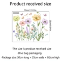 Pegatinas florales para inodoro con girasoles, mariposas y libélulas decorativas - Estilo Mezclado Flores Mariposas Libélulas (MS588-YW) / 25x30cm