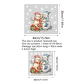 Detailed size specification for Christmas snowman and snowflake window static stickers - Cartoon Snowman Snowflakes Style (CT6049-ZY)