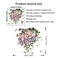 Détail de l'autocollant mural fleurs 30x30cm avec pivoines roses et papillons colorés - Style Aquarelle Plantes Florales Papillon (MS8586-NH) / 30x30cm