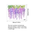 Paarse blauweregen bloemen toilet sticker met hangende ranken afmeting 30x25cm - Paarse Klimop (MS6321-ZY) / 30x25cm