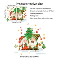 Detailed view of 30x45cm Christmas gnome stickers showing layout and display size - CT8037-NH (30*45cm * 2 Sheets)