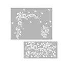 White flower vine and butterfly wall sticker dimensions for living room home decor - White Flower Vine Butterfly (JD029-YW) / 30*60cm