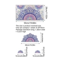 Dimensions détaillées du film de fenêtre mandala 3D avec motif holographique 28x50cm - Style Motif Mandala (XC6002-ZY)