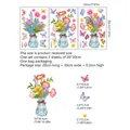 Size chart for 3-sheet flower vase and butterfly static window stickers measuring 20x30cm - Flower Vase Butterfly Set