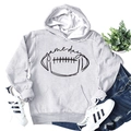 Flat lay of gray Game Day football hoodie styled with jeans and sneakers for casual wear - S / Light Gray