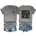 Damen Set aus grauem T-Shirt mit Herz Grafik und blauen Denim Shorts im Used Look - S / Dunkelgrau/Schwarze Schrift