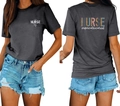 Détails du t-shirt Nurse Life avec imprimé léopard et texte inspirant inspire love heal - S / Hauts / Gris Chiné Noir