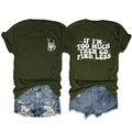 Detail of Sassy Mom print and back text on olive t-shirt with distressed denim shorts - S / Army Green
