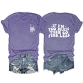 Purple Sassy Mom T-shirt and distressed denim shorts set with back slogan print - S / Purple (White Print)