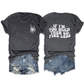 Grey graphic tee with IF I'M TOO MUCH THEN GO FIND LESS print and blue denim shorts - S / Black Heather Grey