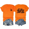 Flat lay of an orange cotton T-shirt with Sassy Mom print and ripped denim shorts - S / Orange