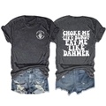 Front and back detail of dark heather grey t-shirt featuring white vintage graphic print - S / Black Heather Grey