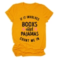 Detail of ginger yellow cotton T-shirt featuring rolled cuffs and printed slogan - Mustard Yellow (Black Text)