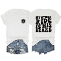 Detail of white printed T-shirt and distressed denim shorts with fringe hem - White