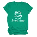 Detail of rolled cuffs and white lettering on a green casual round neck T-shirt - Dark Green (White Font)
