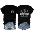 Detailed view of black Paraprofessionals floral print T-shirt and ripped denim shorts set - S / Tops / Black