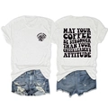 Détail de l'imprimé May Your Coffee Be Stronger sur t-shirt blanc imprimé double face - S / Hauts / Blanc