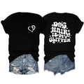Flat lay of black Dog Hair Is My Glitter t-shirt with ripped denim shorts - S / Tops / Black