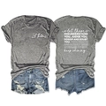 Vorder- und Rückansicht eines anthrazitgrauen T-Shirts mit weißem Inspirations-Aufdruck - S / Dunkelgrau