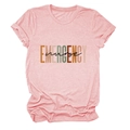 Detail of pink heather emergency nurse t-shirt showing fabric texture and typography print - Pink (Black Text)