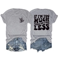 Détail d'un t-shirt gris imprimé et d'un short en jean usé avec finitions effilochées - Gris Clair (Impression Noire)