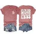 Vue avant et arrière du t-shirt chiné avec imprimé slogan et short en jean bleu délavé - Or Rose (Imprimé Blanc)