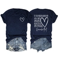 Ensemble t-shirt bleu marine avec imprimé au dos 'To the person behind me' et short en jean - Bleu Marine (Graphique Blanc)