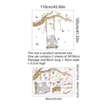 Detail of cartoon elephant swing wall stickers with full layout and size specifications - Cartoon Elephant Cherry Blossom Style (MS6313-ZY)