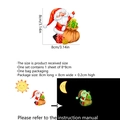 Adesivo da parete Babbo Natale luminoso con effetto fluorescente per Natale - Stile Babbo Natale Con Sacchetti Regalo (YCG4060-ZC)