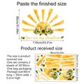 Watercolour sun and sunflower wall stickers with 'You are my Sunshine' calligraphy - Sun Sunflower Style / 30x90cm (Set of 2)