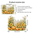 Stickers muraux tournesols et citrouilles aquarelle avec plantes d'automne - MS8569-NH (30*90cm*2 Feuilles)